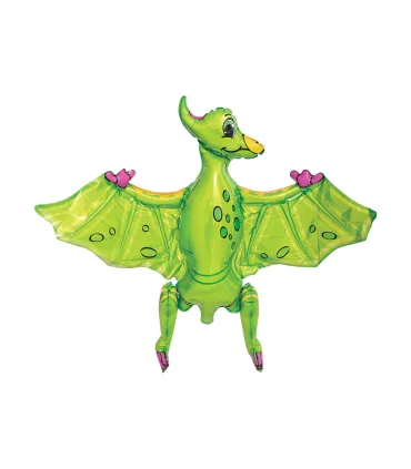 Mylar 4D Dinosaur Pterodactyl Funny Green w32" 1pc