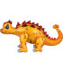 Mylar 4D Dinosaur Stegosaurus Funny Yellow h29" 1pc