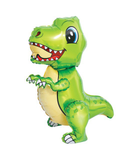Mylar 4D T-Rex Green Fun SuperShape h35" 1pc