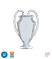 Mylar Silver MiniShape Trophy Cup h12" pack 5pcs