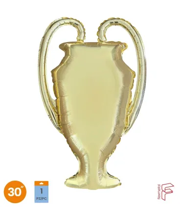 Mylar SuperShape Light Gold Trophy Cup h30" 1pc