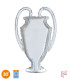 Mylar SuperShape Silver Trophy Cup h30" 1pc