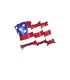 Mylar American Flag MiniShape w12" pack 5pcs