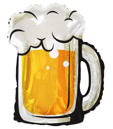 Mylar SuperShape Beer Mug h36" 1pc