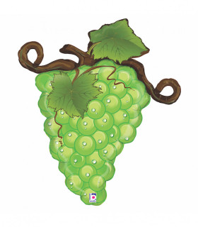 Mylar Green Grape Bunch SuperShape h31" 1pc