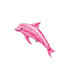 Mylar Dolphin Pink MiniShape w12" pack 5pcs