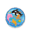 Mylar Mondo Aquatico Round 18" 1pc