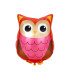 Mylar Pink Owl SuperShape h22" 1pc