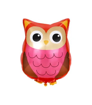Mylar Pink Owl SuperShape h22" 1pc