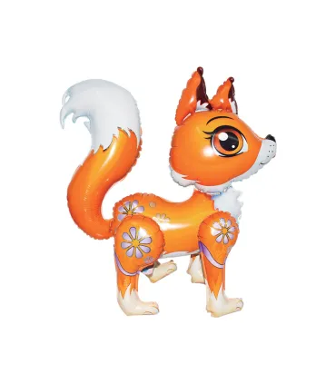Mylar 4D Brown Fox SuperShape h23" 1pc