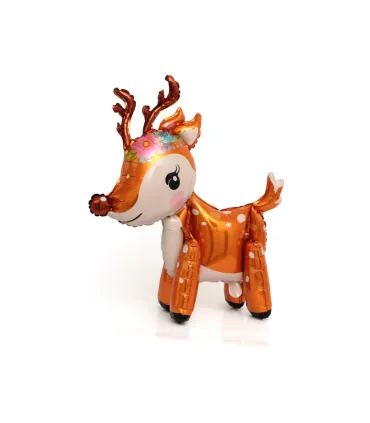 Mylar 4D Reindeer Small Brown SuperShape h"25 1pc