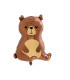Mylar Brown Teddy Bear Sitting SuperShape h25" 1pc