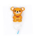 Mylar Brown Teddy Bear Bracelet pack. 10pcs