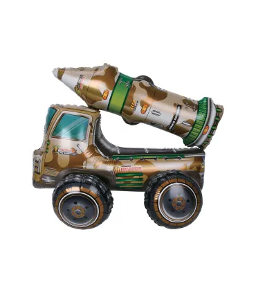 Mylar 4D Military Truck Missile SuperShape w24" pack 1pc