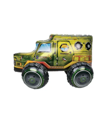 Mylar 4D Military Truck SuperShape w25" 1pc