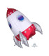 Mylar SuperShape Spacecraft h29" 1pc