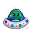 Mylar Carrycot with Holographic Alien SuperShape w28" 1pc