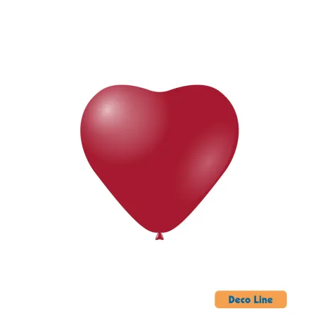 11"Heart Ruby Red 232 Rocca Decorator Line Latex Balloons bag of 50pcs