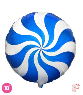 Mylar Candy Blue Round 18" 1pc