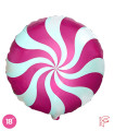 Mylar Fuchsia Candy Round 18" 1pc