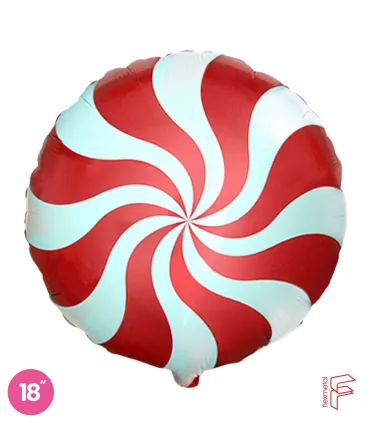 Mylar Candy Red Round 18" 1pc