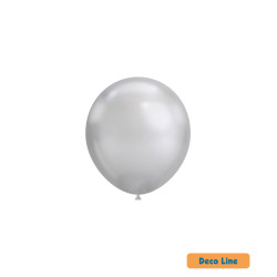 5" Cromato Shiny Silver 925 Rocca Decorator Line Latex Balloons bag of 100pcs