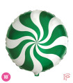 Mylar Candy Green Round 18" 1pc