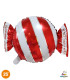 Mylar Striped Candy Red Superhape w25" 1pc