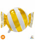 Mylar Striped Candy Yellow and Gold Superhape w25" 1pc