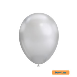 12" Cromato Shiny Silver 925 Rocca Decorator Line Latex Balloons bag of 50pcs