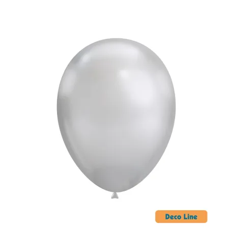 12" Cromato Shiny Silver 925 Rocca Decorator Line Latex Balloons bag of 50pcs