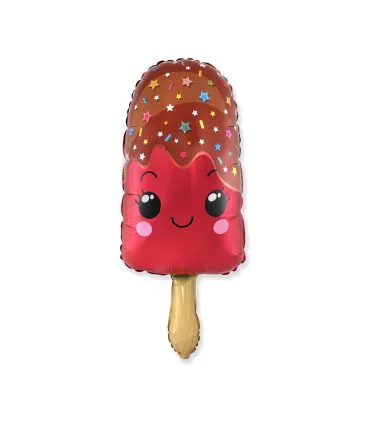 Mylar Ice Lolly Red SuperShape h33" 1pc