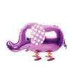 Mylar Silhouette Elephant Pink Pet Walker w23" 1pc