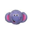 Mylar Elephant Head MiniShape w14" pack 5pcs
