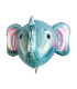 Mylar Elephant Head 3D Celeste SuperShape w25" 1pc only ari