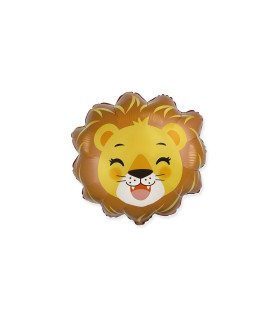 Mylar Lion Head MiniShape w9" pack 5pcs
