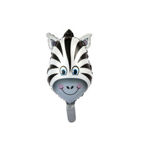 Mylar Zebra Head SuperShape h28" 1pc