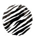 Mylar Round Striped Black 18" 1pc