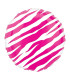Mylar Round Striped Fuchsia 18" 1pc