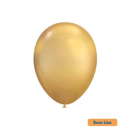 12" Cromato Shiny Light Gold 18kt Rocca Decorator Line Latex Balloons bag of 50pcs