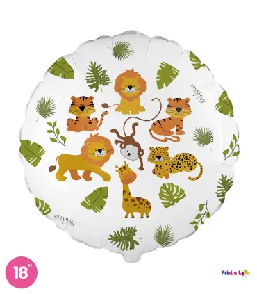 Mylar Jungle Round 18" 1pc