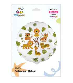 Mylar Jungle Round 18" 1pc