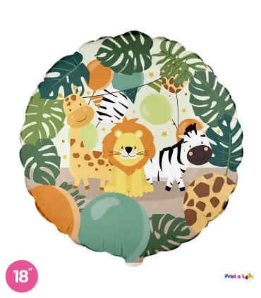 Mylar Safari Round 18" 1pc