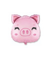 Mylar Pig Head MiniShape w12" pack 5pcs