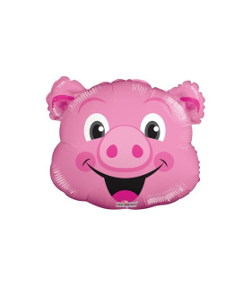 Mylar Pig Head MiniShape w14" pack 5pcs
