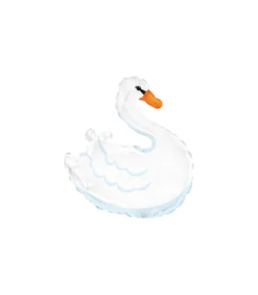 Mylar White Swan MiniShape h10" pack 5pcs