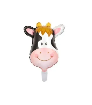 Mylar Cow Head MiniShape h12" pack 5pcs