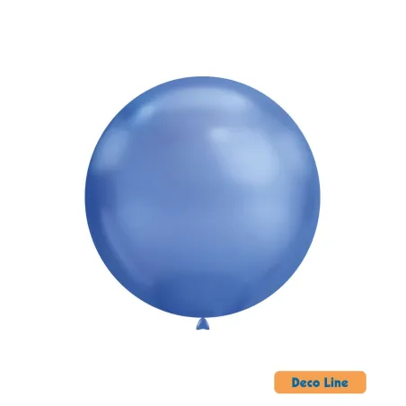 18" Cromato Shiny Blue 263 Rocca Decorator Line Latex Balloons bag of 20pcs