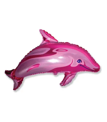 Mylar Dolphin Fuchsia SuperShape w37" 1pc