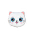 Mylar Cat Head MiniShape w9" pack 5pcs